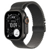 Apple Watch Series Ultra 3 49mm Black Titanium Case with Black Titanium Milanese Loop M