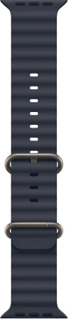 Apple Watch Series Ultra 2 49mm Natural Titanium Case with Navy Ocean Band One Size
